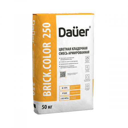 Цветная кладочная смесь армированная Dauer BRICK.COLOR 250 черная 50 кг